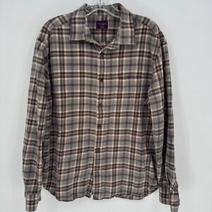 UNTUCKit Verduno Plaid Button Down Shirt Men's X-Large Grey‎ Cotton